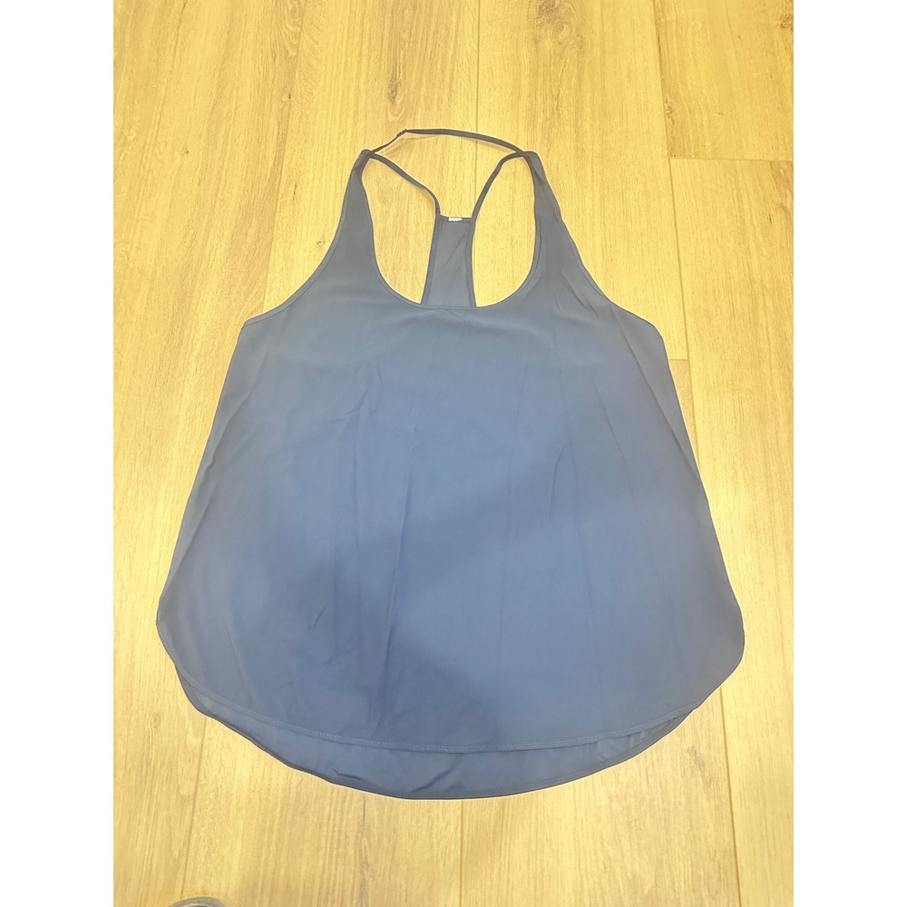 Lululemon Essential Tank Top Bundle Set of 2 Grey Blue Racerback Yoga Workout
